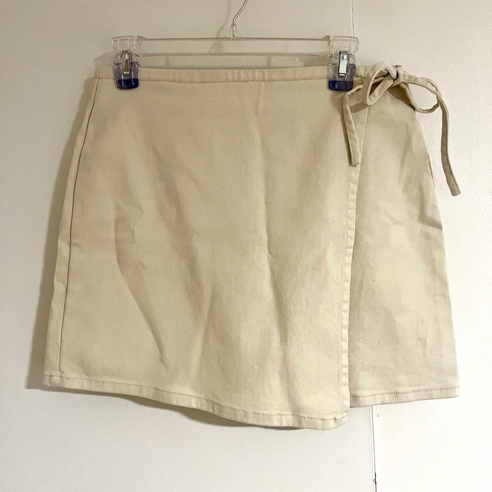 Gianni Bini khaki Beige Wrap Skirt